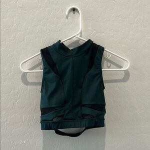 Dark Green Sleeveless Crop Top Jo Jax